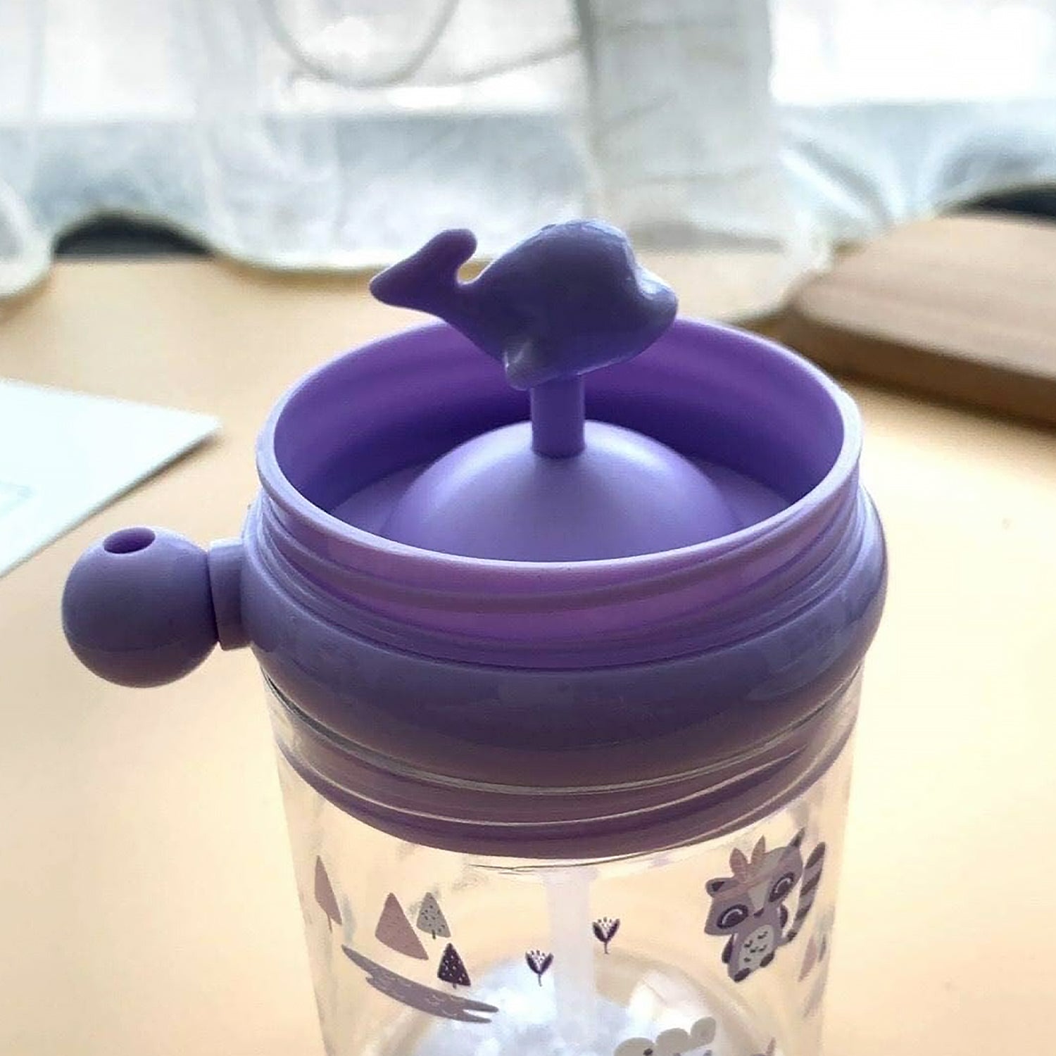 Whale Spray Sippy Cup (1 Pc): Straw, Lid, Spill-Proof, Fun Water Play - Discount Karo