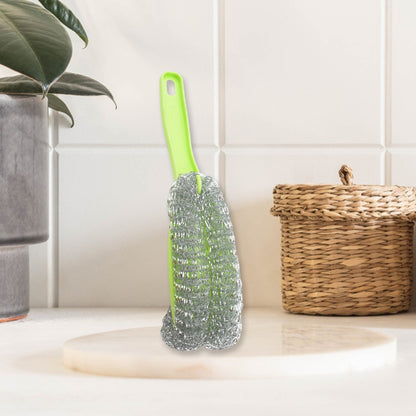 Wire Kitchen Washing Brush, Plastic Small Brush, Cleaning Brush, Bend Handle Pot Washing Brush (2 Pc) - Discount Karo