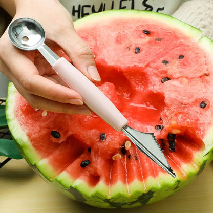 7031 Multifunctional Stainless Steel Fruit, Vegetable Pattern Carving Knife Peeler Corer Spherical Dig Ball Scoop, Garnishing Dig Ball Spoon Kit. 