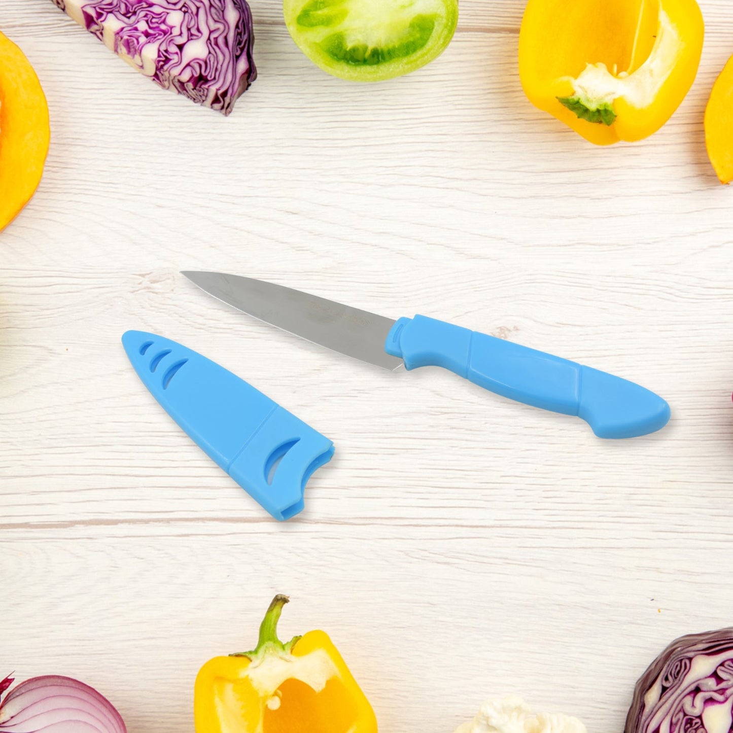 Stainless Steel Fruit Knife, New Sharp and Durable Fruit Knife Small, Comfortable Non-slip Handle, with Protective Cover, Suitable for Most Types of Vegetables and Fruits(1 Pc) - Discount Karo