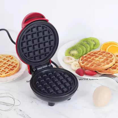 Mini Waffle Maker Machine Waffle Iron Home Appliances Kitchen Gift Easy To Clean, On-Stick Surfaces, Perfect Breakfast, Dessert, Sandwich, Pan Cakes, Paninis / Other Snacks Machine - Discount Karo