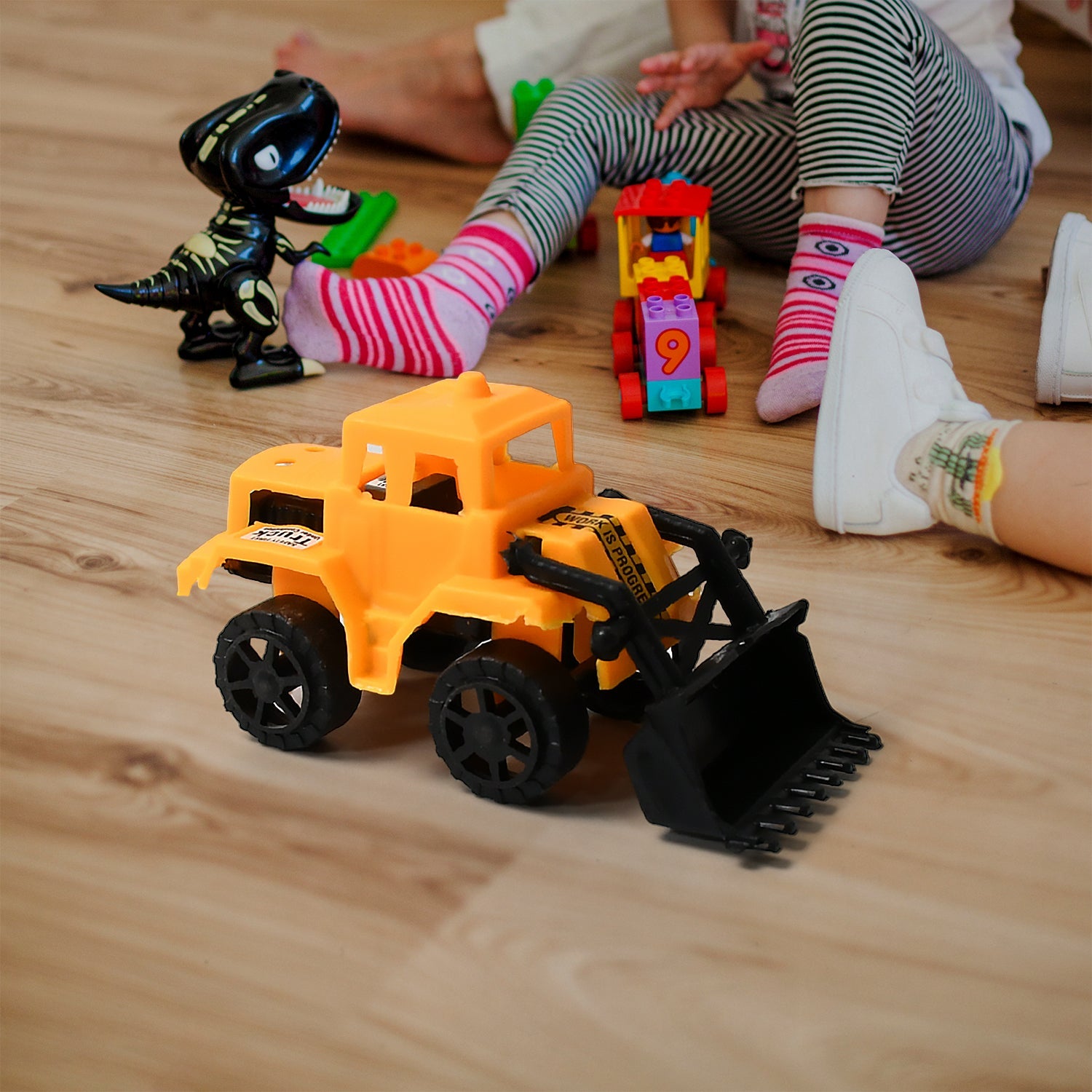 Vehicle Car Engineering Automobile Construction Car Toys Set for Children Kids Crane Excavator Road Roller Forklift Mixer Truck Transporter Truck Machine Construction Toys (6 Pcs Set) - Discount Karo