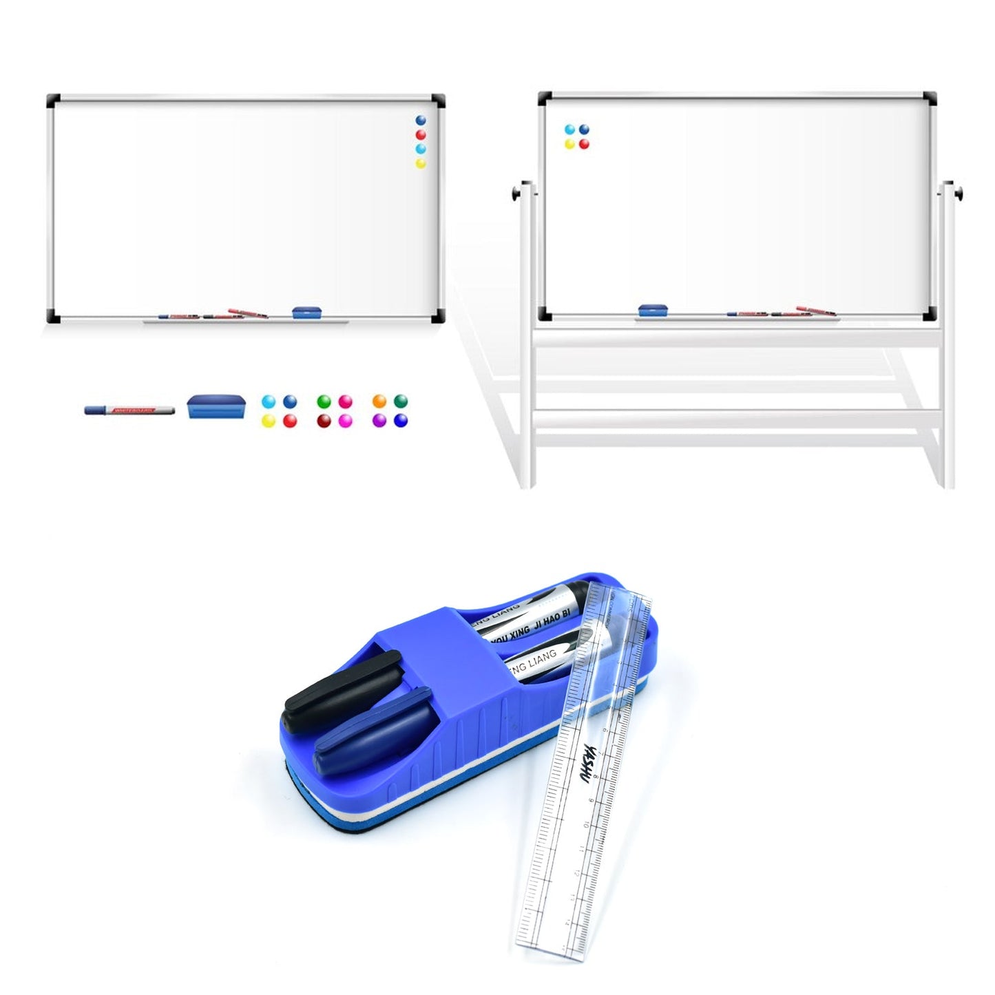 4839 Duster Ruler And Marker Used While Studying By Teachers And Students In Schools And Colleges Etc. 