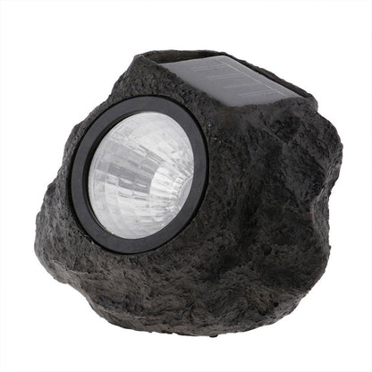 Solar Powered LED Rock Light Solar Powered LED Spotlight Faux Stone for Pathway Landscape Garden Outdoor Patio Yard (1 Pc) - Discount Karo