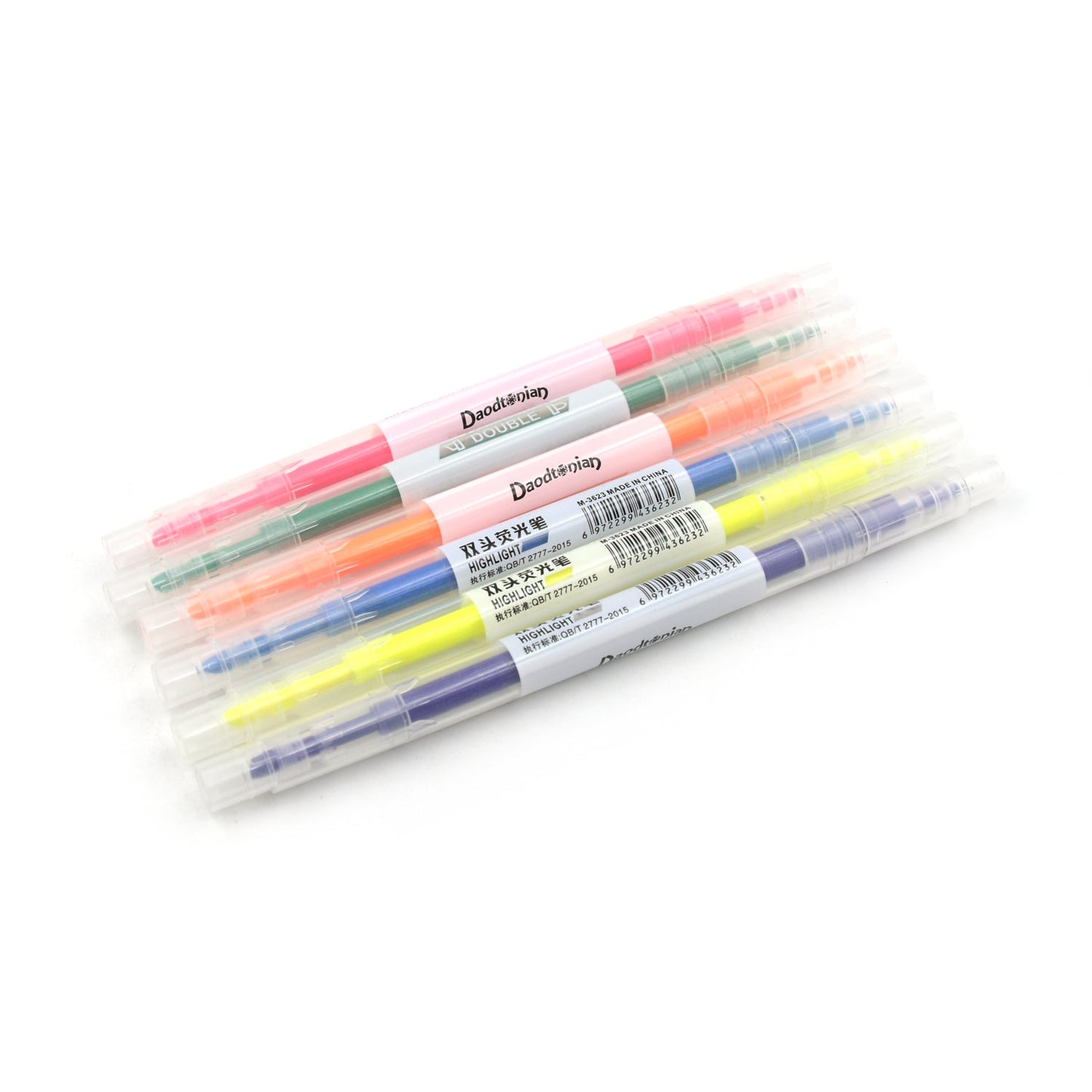 Dual-Headed Highlighter 6 Colors Double head Highlighter Pen, Perfect for Bible Study, Classroom and office for Children and Students (6 Pc Set) - Discount Karo