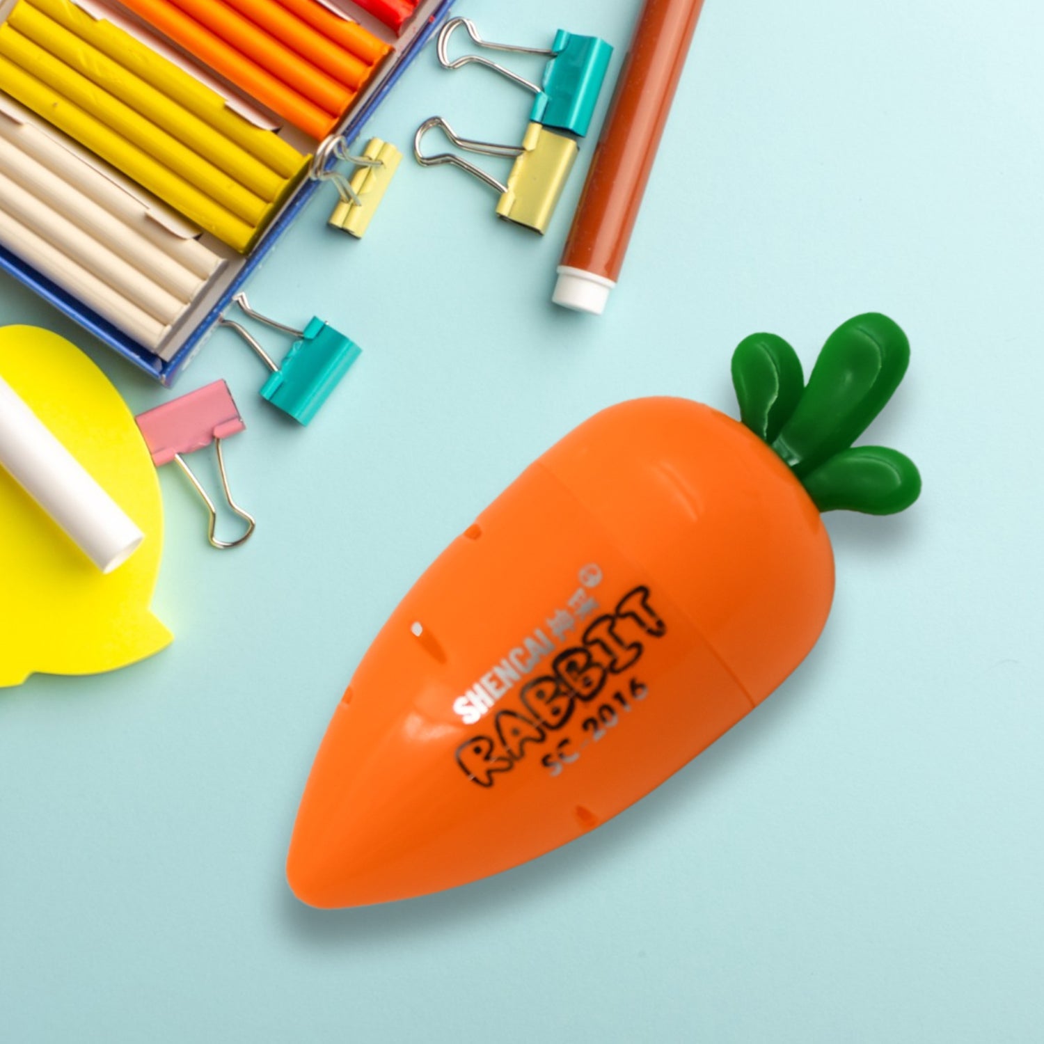 Student Pencil Sharpener Cartoon Simple Carrot Pencil Sharpener Suitable for Students, Children, School, Stationery (1 Pc) - Discount Karo