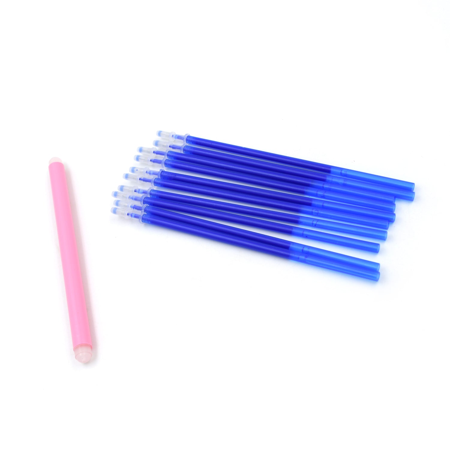 School Office Erasable Fabric Marking Pens, Full Needle Refills Blue Gel Pen Refill Replacement, for School Pen Writing Tools Kawaii Stationery (11 Pc Set) - Discount Karo