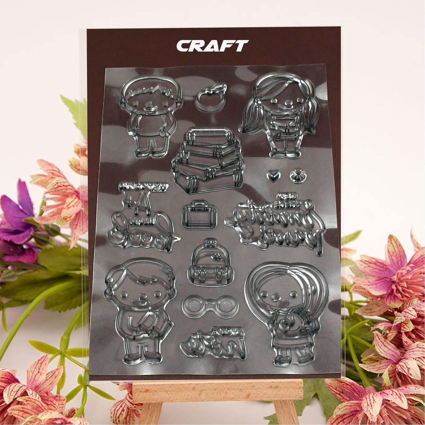 Reusable Rubber Stamp, TPR Stamp DIY Accessories Good Stamping Effect DIY Transparent Stamp Stick Repeatedly for Envelope for Diary for Invitation Letter Photo Album Decoration for Paper Crafts (Mix Design / 1 Set) - Discount Karo