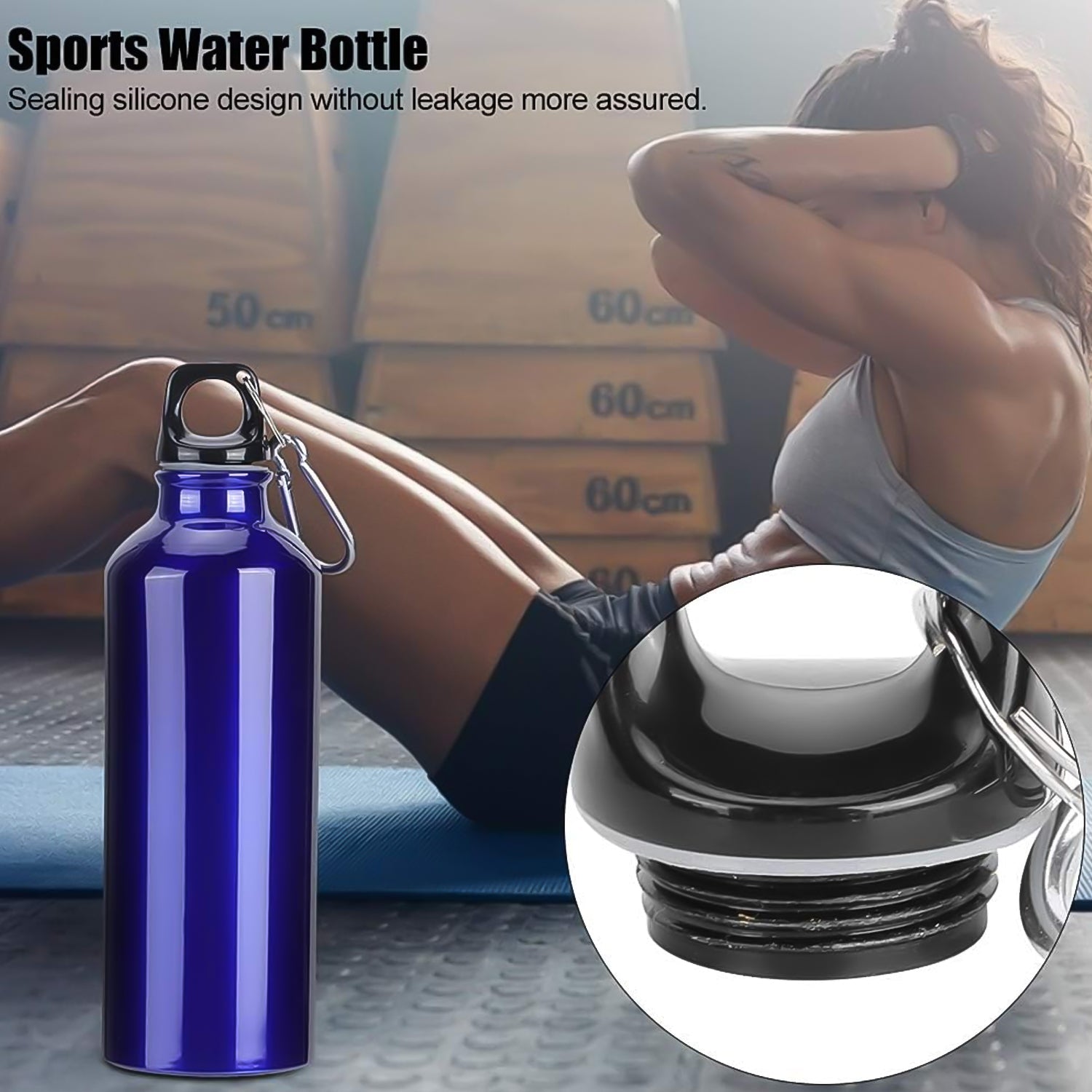 Aluminium Sports Water Bottle, 1 Pc (Capacity 500 ML Approx) - Discount Karo