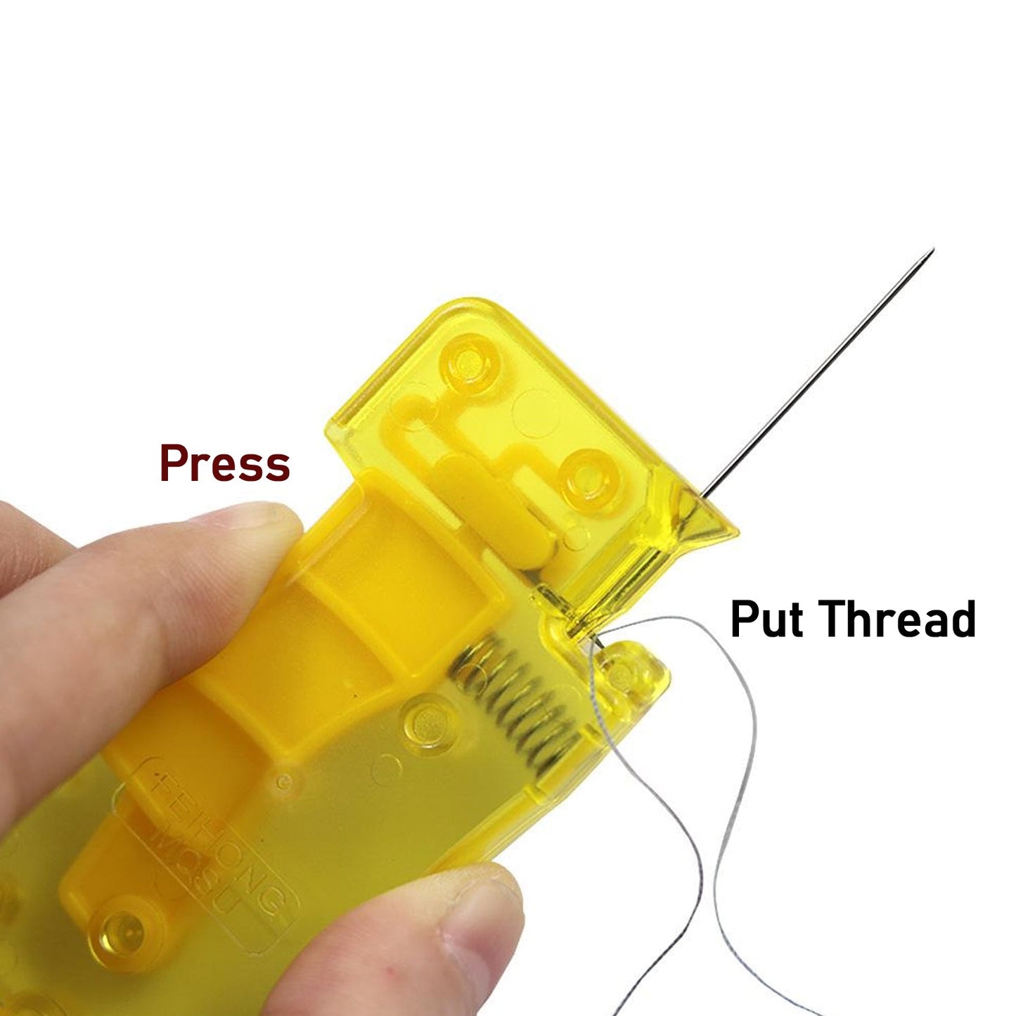 Needle Threader, Stylish Appearance Comfortable Grip Lightweight Portable Automatic Needle Threader for Sewing for Home (1 Pc)