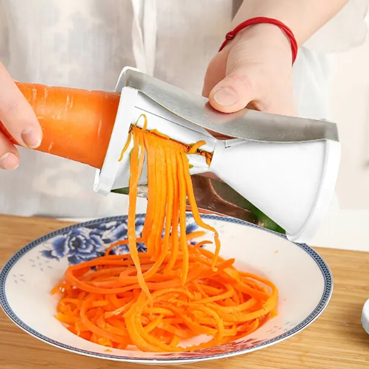 Portable Spiralizer Vegetable Slicer Handheld Spiralizer Peeler Stainless Steel Spiral Slicer For Salad Vegetables Fruit Slicer - Discount Karo