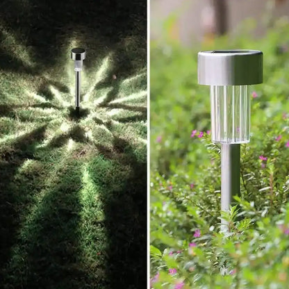 Solar Panel Led Spike Spot Light Landscape Garden Yard Path Lawn Outdors Solar Lamps, Waterproof Outdoor Decorative Landscape Lights for Garden, Patio, Yard, Walkway (2 Pc Set) - Discount Karo