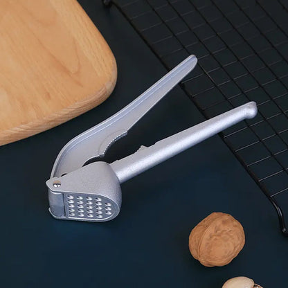 Garlic Press All Aluminum Easy to Use with Light Weight without Difficulty Cooking Baking, Kitchen Tool, Dishwaher Safe - Discount Karo