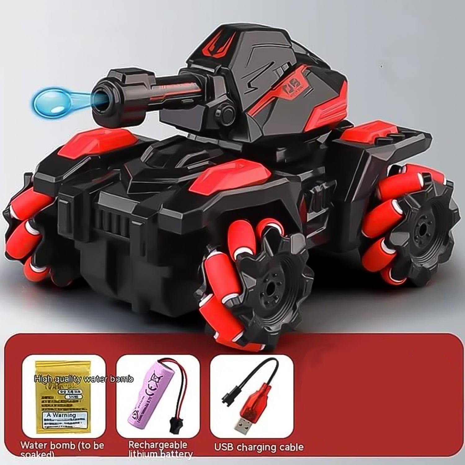 New Remote Control Vehicle 4wd Off Road Climbing Vehicle Water Bomb Armored Tank Battle Launcher Boys' Children's Toy Car (1 pc / With Remote) - Discount Karo