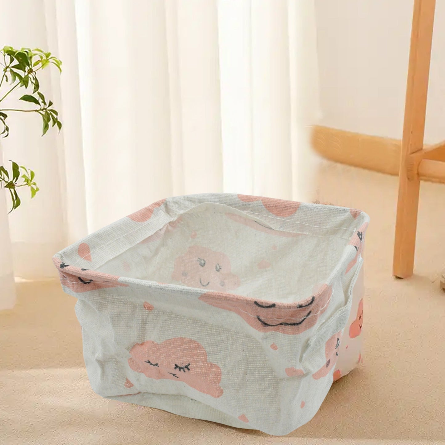 Small Foldable Storage Boxes Cubes Container Organizer Baskets Fabric Drawers Bedroom, Closet, Toys, Thick Cloth Shimmer, Home Decor Organizers Bag for Adult Makeup, Baby Toys liners, Books - Discount Karo