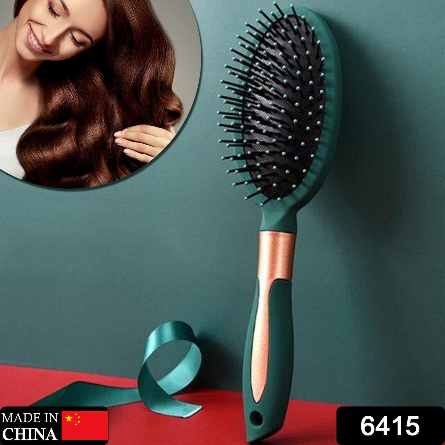 Massage Comb, Air Cushion Massage Hair Brush Ergonomic Matt Disappointment for Straight Curly Hair Cushion Curly Hair Comb for All Hair Types, Home Salon DIY Hairdressing Tool  (1 Pc) - Discount Karo