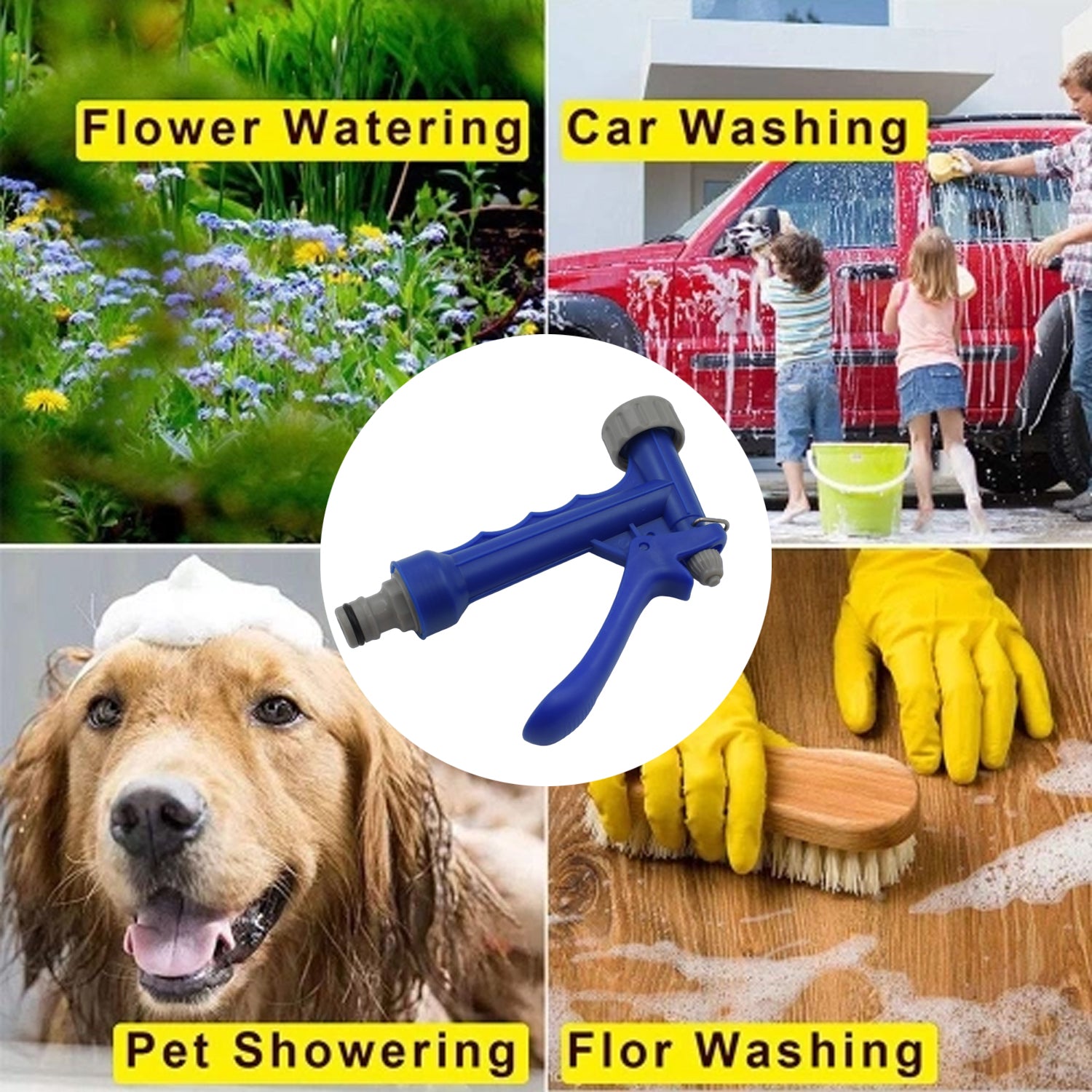 Garden Hose Spray Gun Garden, Waterpipes Sprayer Spray Home Hose, Garden hose Water hose hose nozzle home car wash water gun set garden watering multi-function water gun - Discount Karo