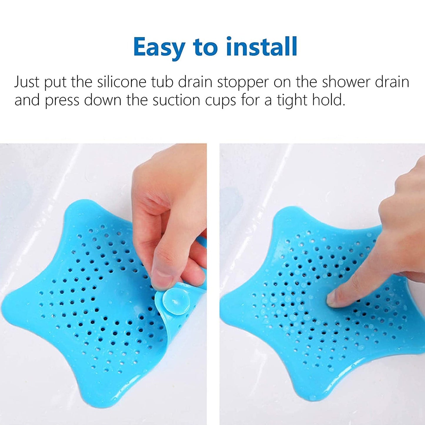 Star Shape Suction Cup Kitchen Bathroom Sink Drain Strainer Hair Stopper Filter, Star Shaped Sink Filter Bathroom Hair Catcher, Drain Strainers Cover Trap Basin (1 Pc) - Discount Karo