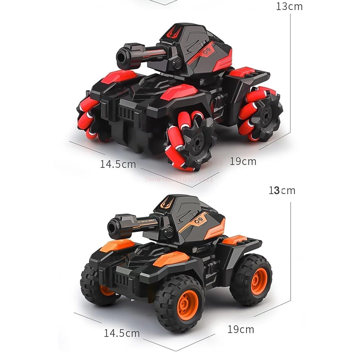 New Remote Control Vehicle 4wd Off Road Climbing Vehicle Water Bomb Armored Tank Battle Launcher Boys' Children's Toy Car (1 pc / With Remote) - Discount Karo