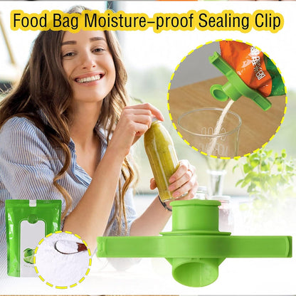 Food Storage Sealing Clip Solid Color Seal Pour Bag Clip Snack Bag Clip Food Bag Sealing Clip Sealing Clamp with Cap Kitchen Chip Bag Clips (1 Pc) - Discount Karo