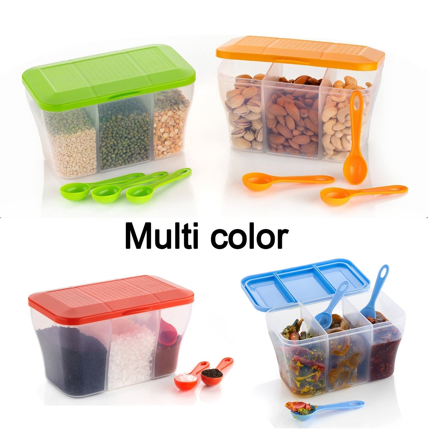 2625 Plastic Square Storage Organiser Container (750ML Capacity) 