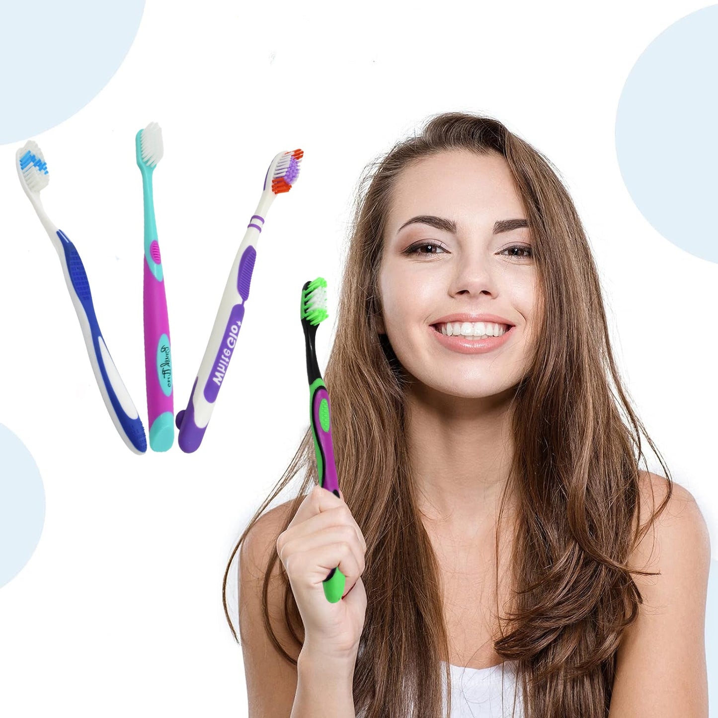 Soft Toothbrush With Plastic Round Box (10 pcs Set / Mix Color)  - Discount Karo