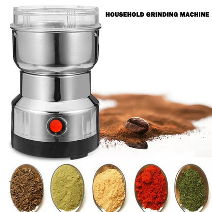 2898 Multifunction Grinder Machine Electric Cereals Grain Mill Spice Herbs Grinding Machine Tool Stainless Steel Electric Coffee Bean for Home 