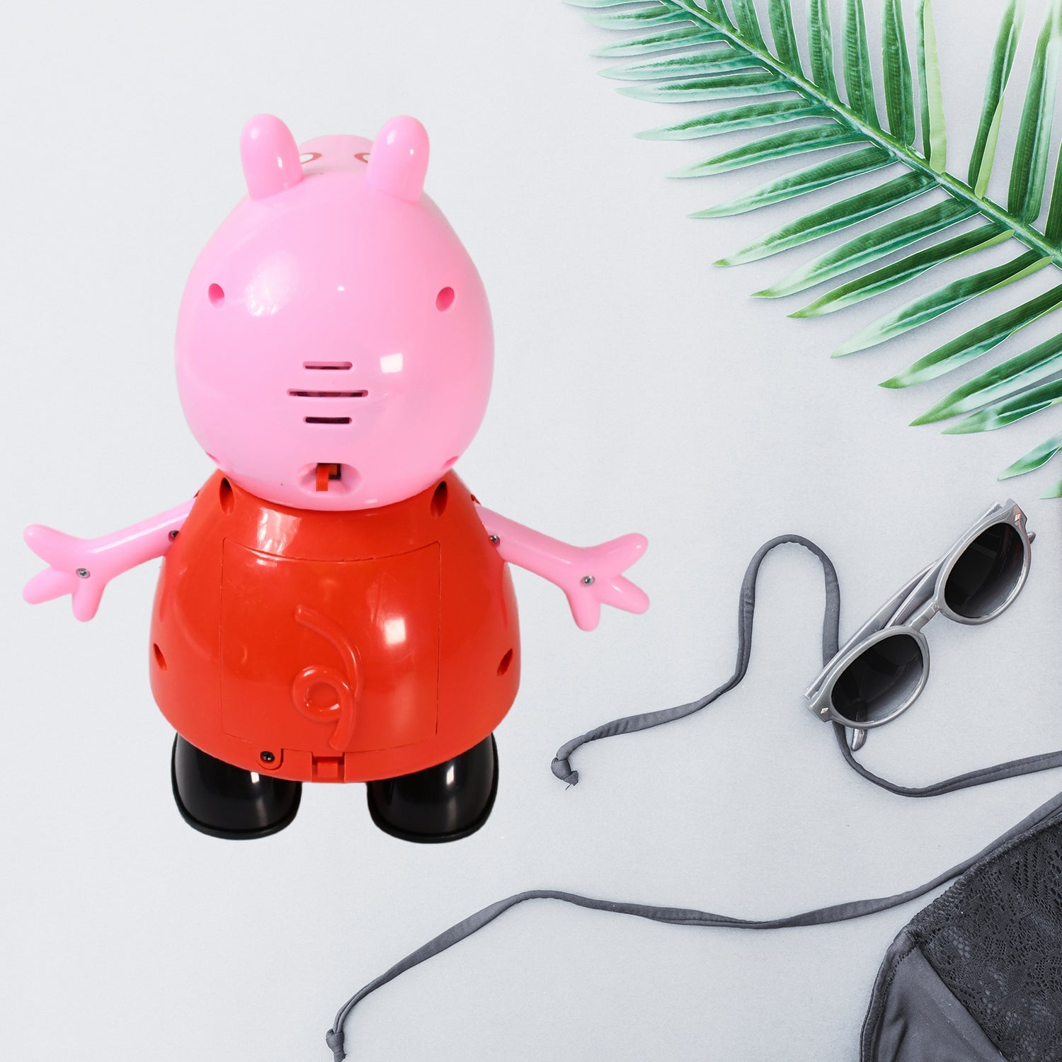 Pig Children Play toy, Pretend Play Toy Fun Gift for Kids, Movable Hands, Legs Pig Pretend Play Toy Set for Kids Children with Soft Rubber Material (1 Pc / Battery Not included) - Discount Karo