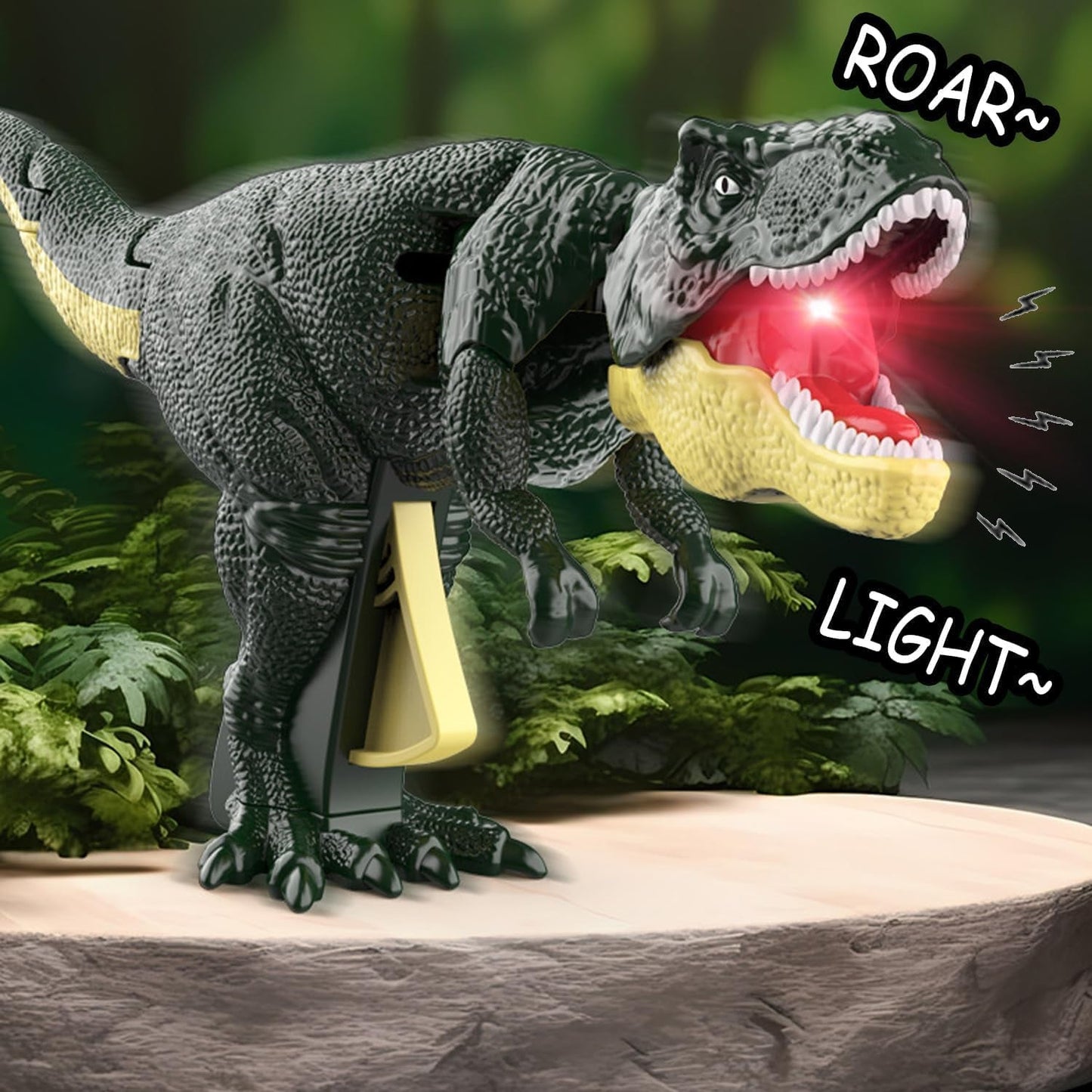 Dinosaur Roaring Toys Trigger, Dinosaurs Toys with Dinosaur Sound Lighting Model Vibrating Head Moving (3 + Years / 1 Pc) - Discount Karo