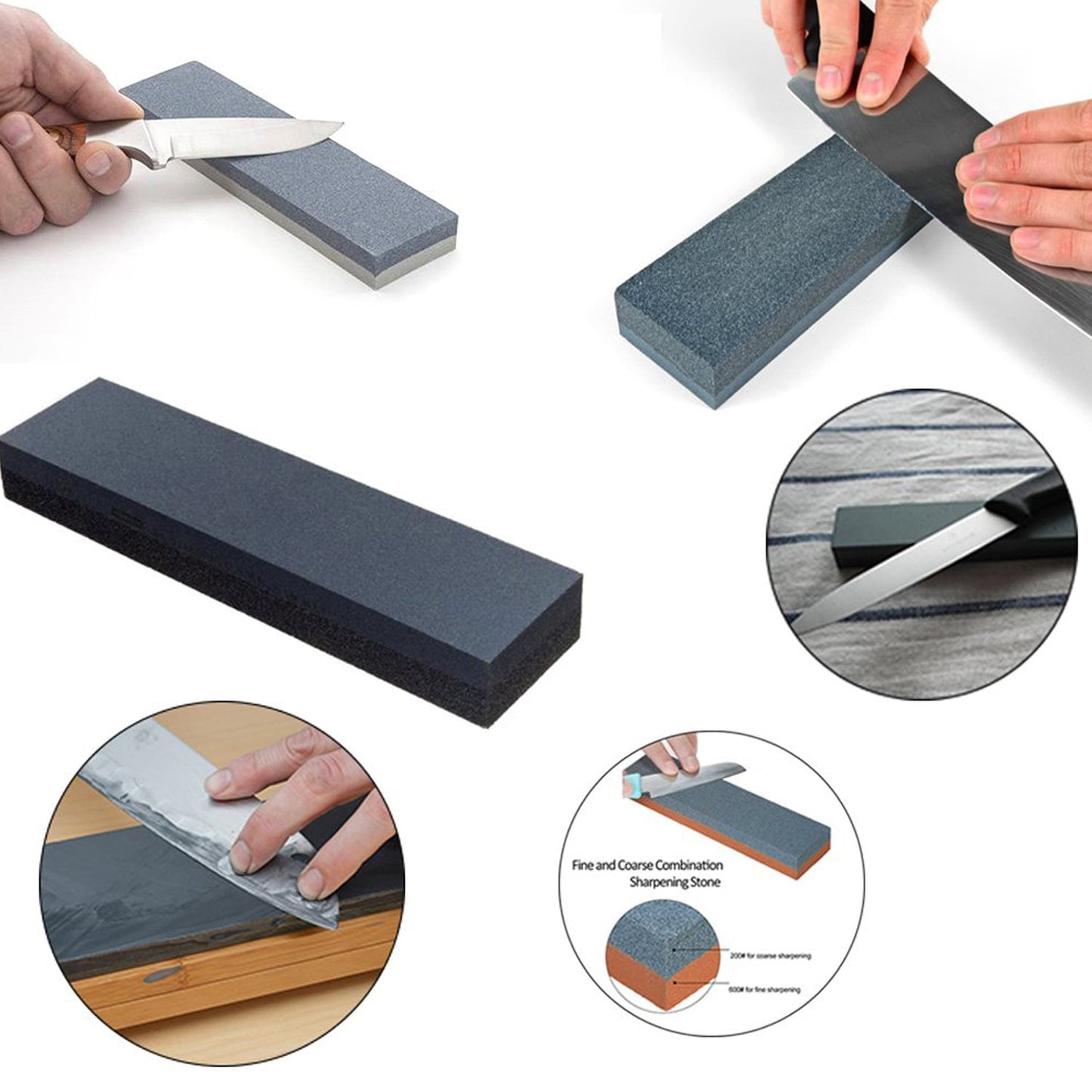 Knife Sharpening Stone, High Density Thicken Whetstone Set Robust Safe to Use for Scissors for Axe (MOQ :- 9 Pc) - Discount Karo