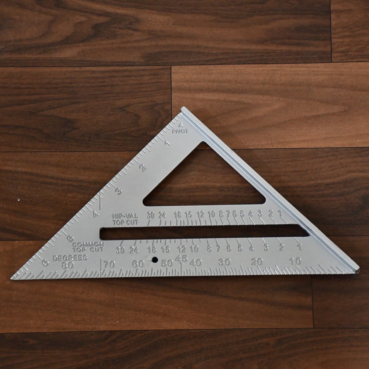 Double Side Scale Triangle Measurement Hand Tool, 45 Degree Triangle Ruler, Home for Industry, Aluminum Alloy Rafter Square 7-Inch Length - Discount Karo