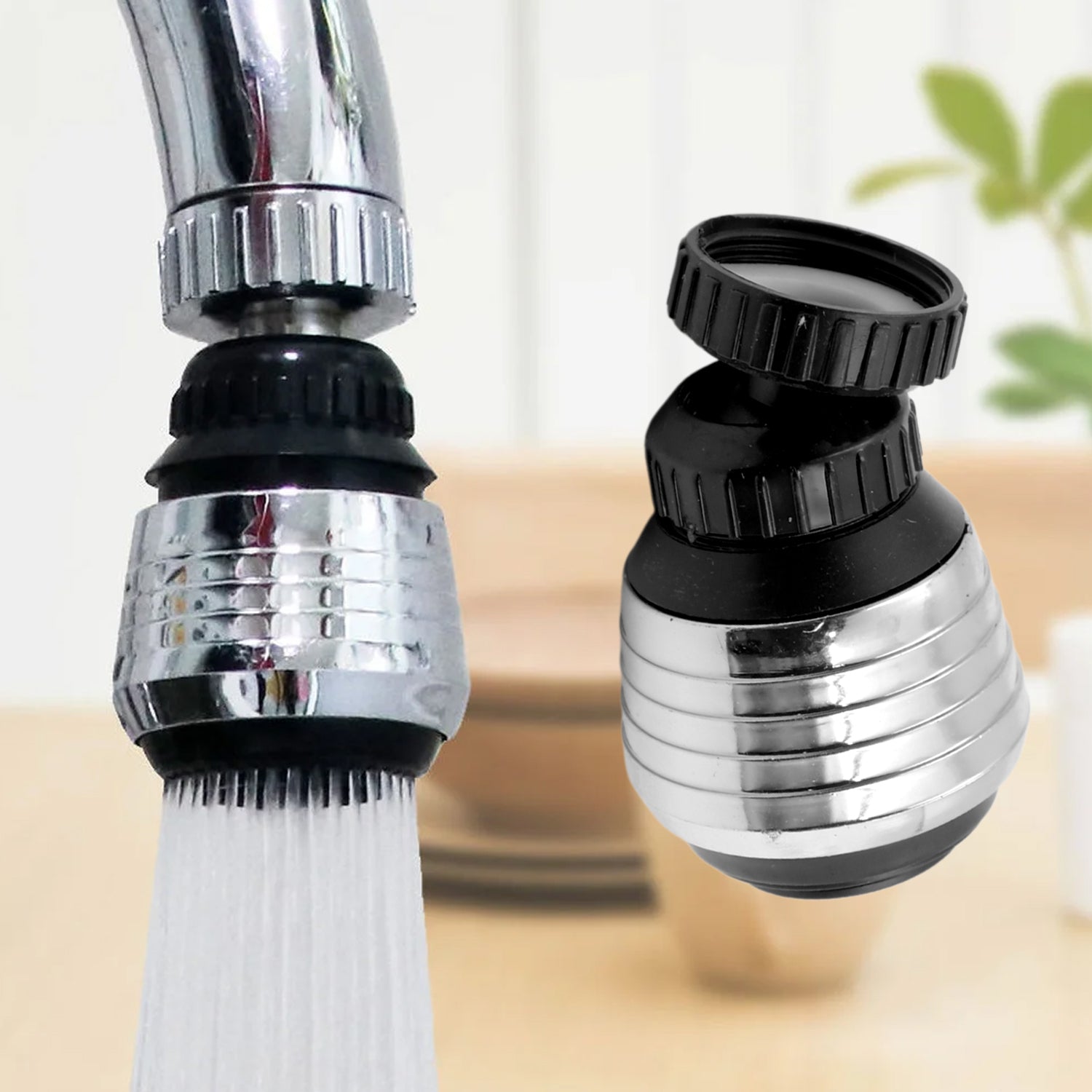 Faucet Bubbler, Faucet Aerator, Water Filter 360° Sink Use for Kitchen, Bathroom, Home Use, High Pressure Power Spray, Plating, for Kitchen Bathroom (1 Pc) - Discount Karo