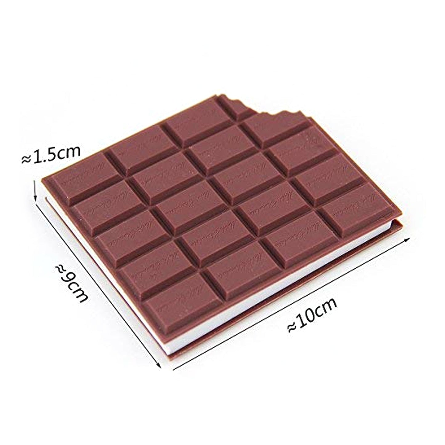 Small Chocolate Scented Diary Memo Notebook in Rectangular Chocolate Bite Shape with Original Chocolate Smell Personal Pocket Diary, Dairy book with Plain Pages for Kids - Discount Karo