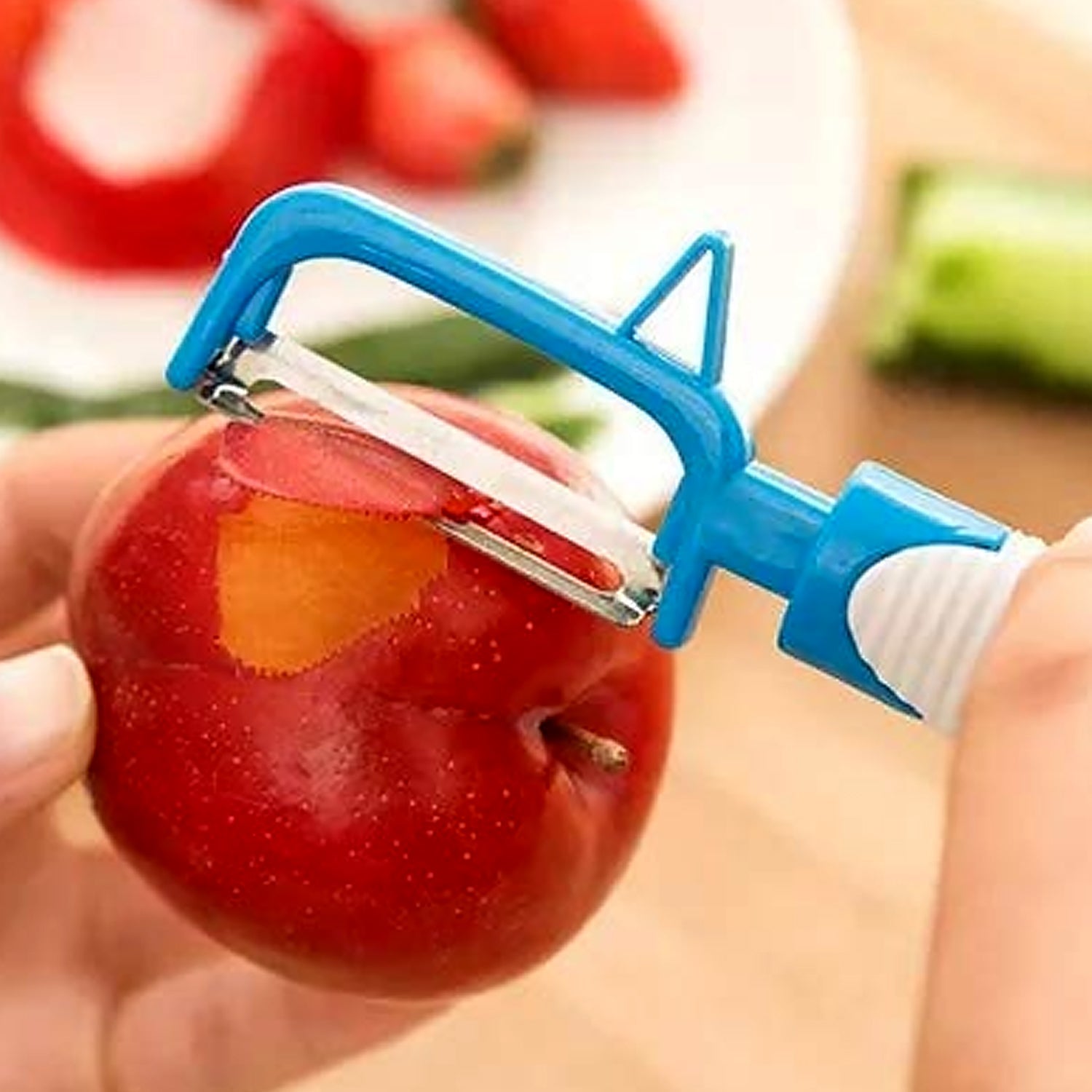 Vegetable Fruit Peelers Slicer & Bottle Opener, Kitchen Peeler For Veggie Fruit Potato Carrot, Bottle Opener With Plastic Handle Bottle Openers Wine Bottle Opener Cold Drink Bottle Opener (2Pc) - Discount Karo