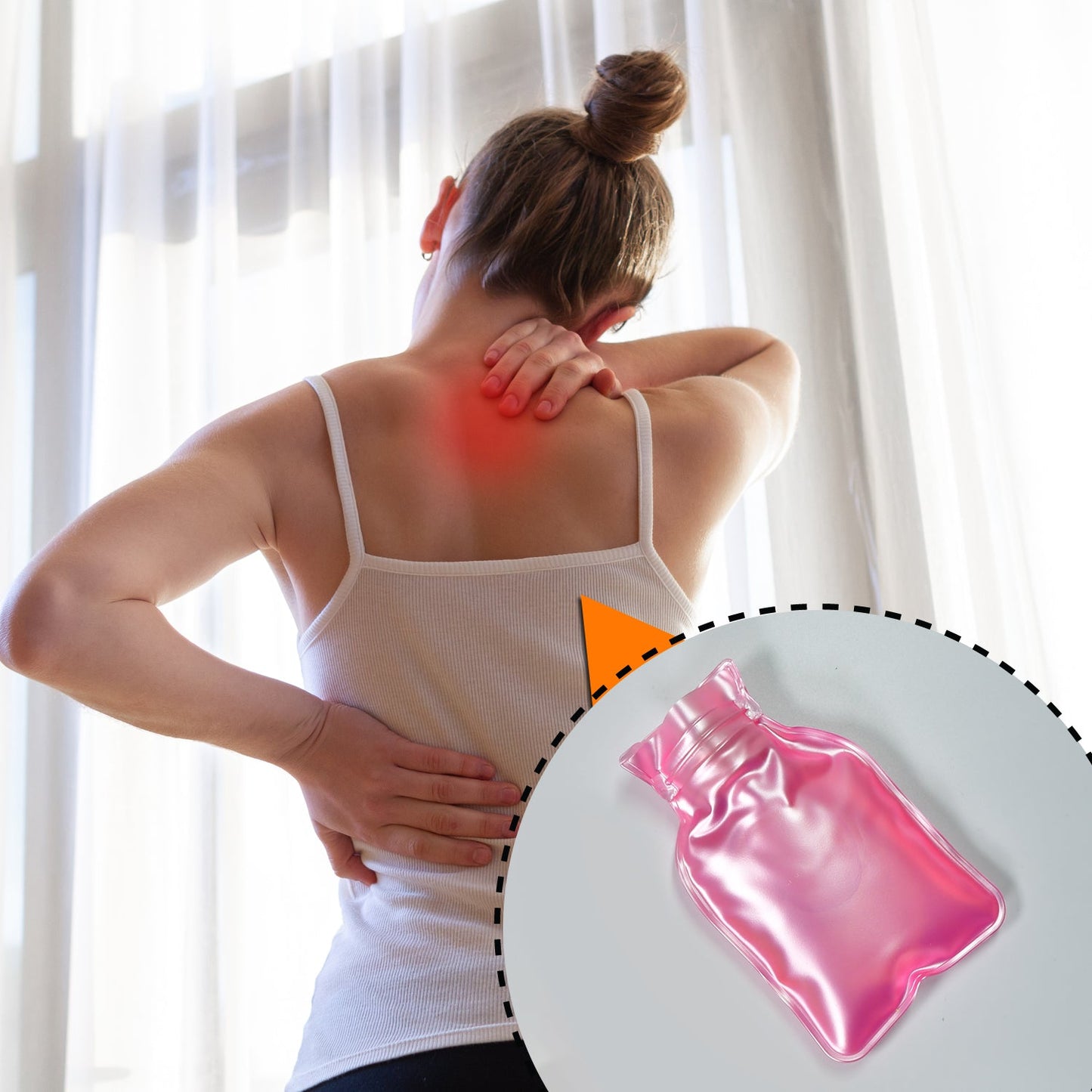 Simple Pink small Hot Water Bag with Cover for Pain Relief, Neck, Shoulder Pain and Hand, Feet Warmer, Menstrual Cramps. - Discount Karo