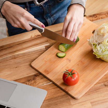 Wooden Chopping Board Big Size Kitchen Chopping Board Household Cutting Board Knife Board Vegetable Cutting and Fruit Multi-purpose Steel Vs Wooden Sticky Board Cutting board For Kitchen Use - Discount Karo