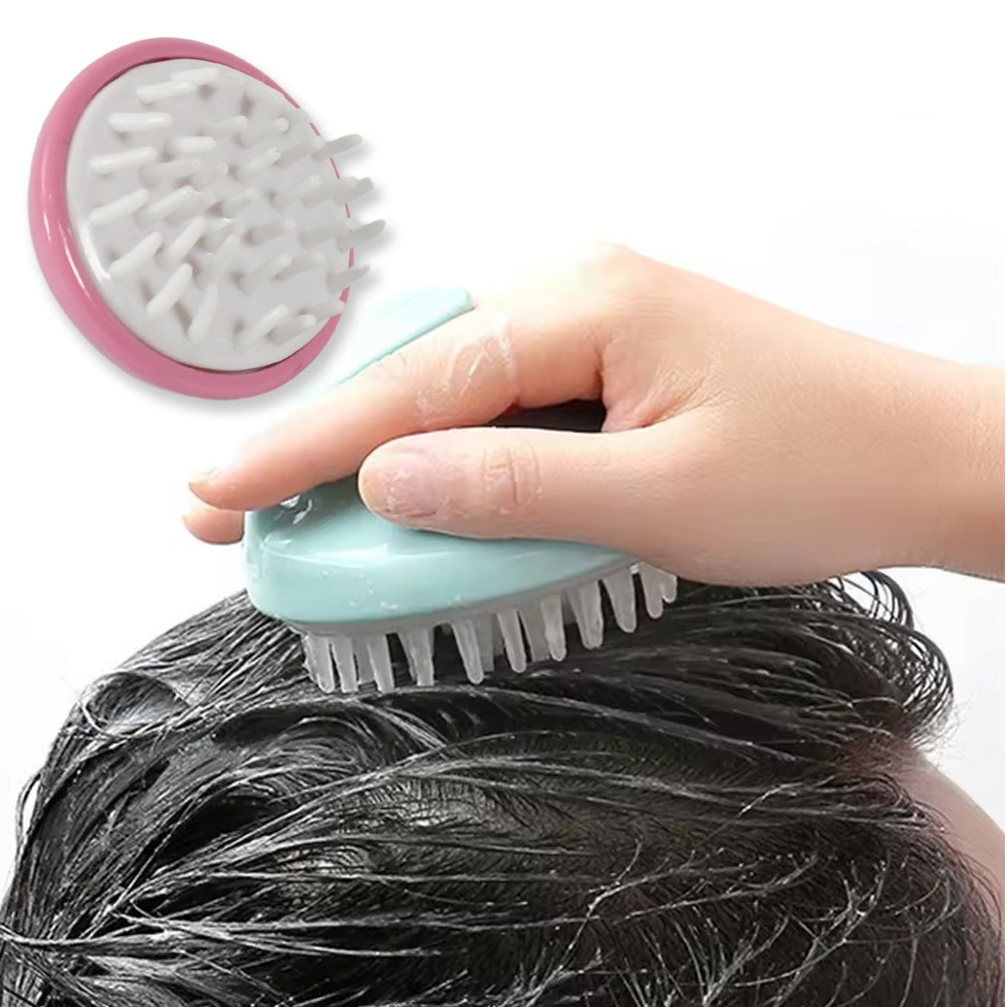 Hair Scalp Scrubber Massager, Waterproof Stress Fatigue Relief, Deep Clean for Hair Wash, Scalp and Body Massage with Soft Teeth Design - Discount Karo