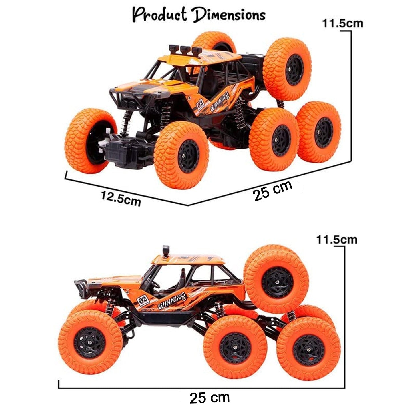 Rock Climber Car, 8 Wheels Climbing Car (1 Pc / Remote Battery Not Included) - Discount Karo