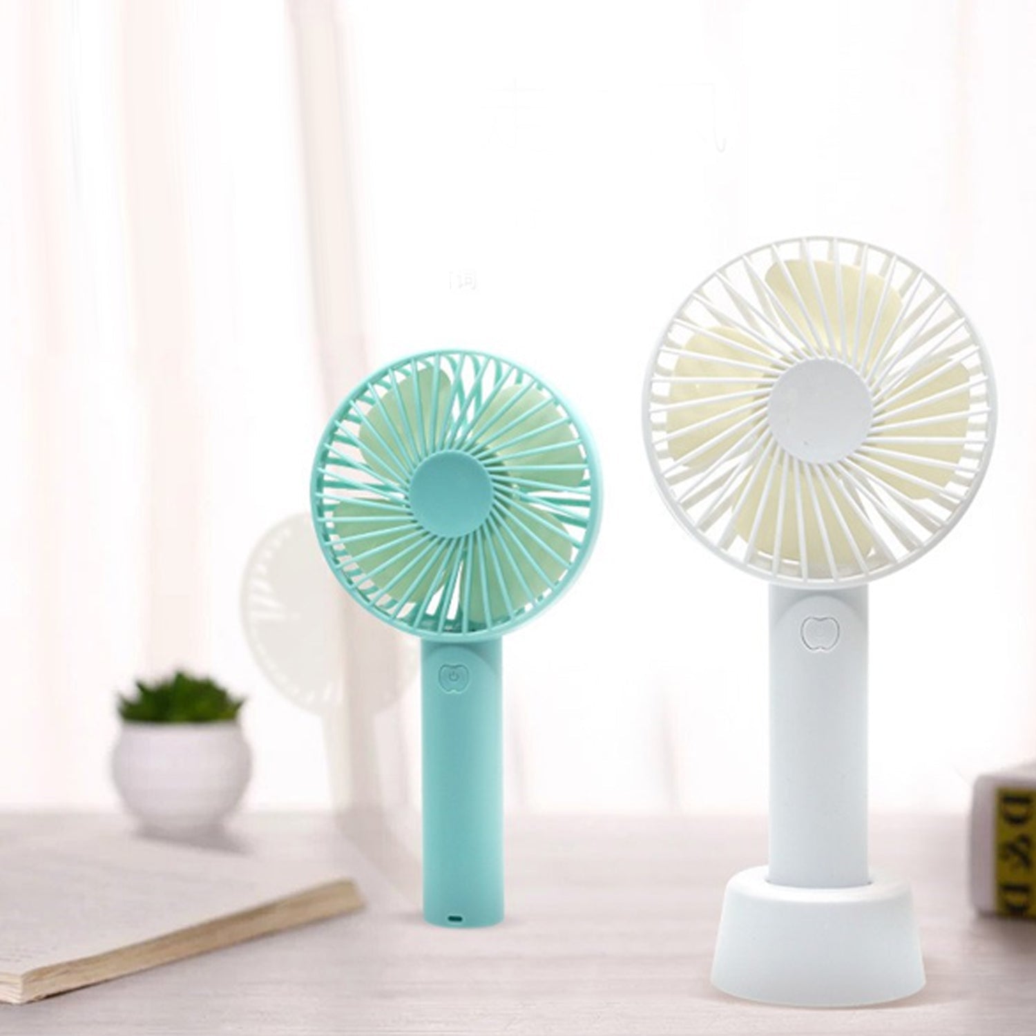 4787 Portable Handheld Fan used in summers in all kinds of places including household and offices etc. 