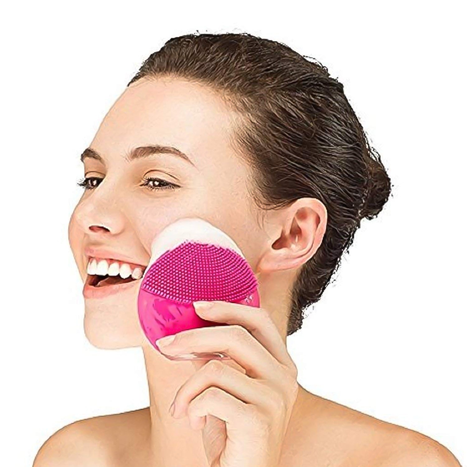 Silicone USB Facial Cleansing Brush and Face Massager (1 Pc) - Discount Karo