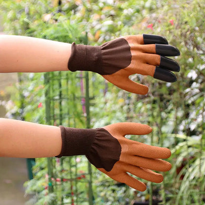 Garden Farming Gloves With Hand Fingertips & Plastic Claws (1 Pair) - Discount Karo