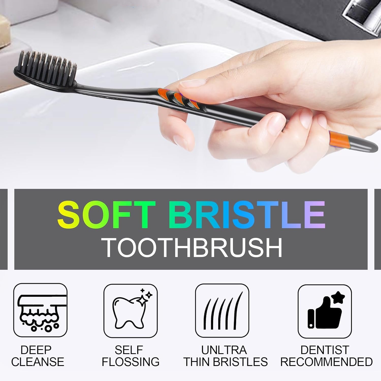 Plastic Toothbrush With Plastic Round Box for Men and Women, Kids, Adults Plastic Toothbrush (10 pcs Set) - Discount Karo