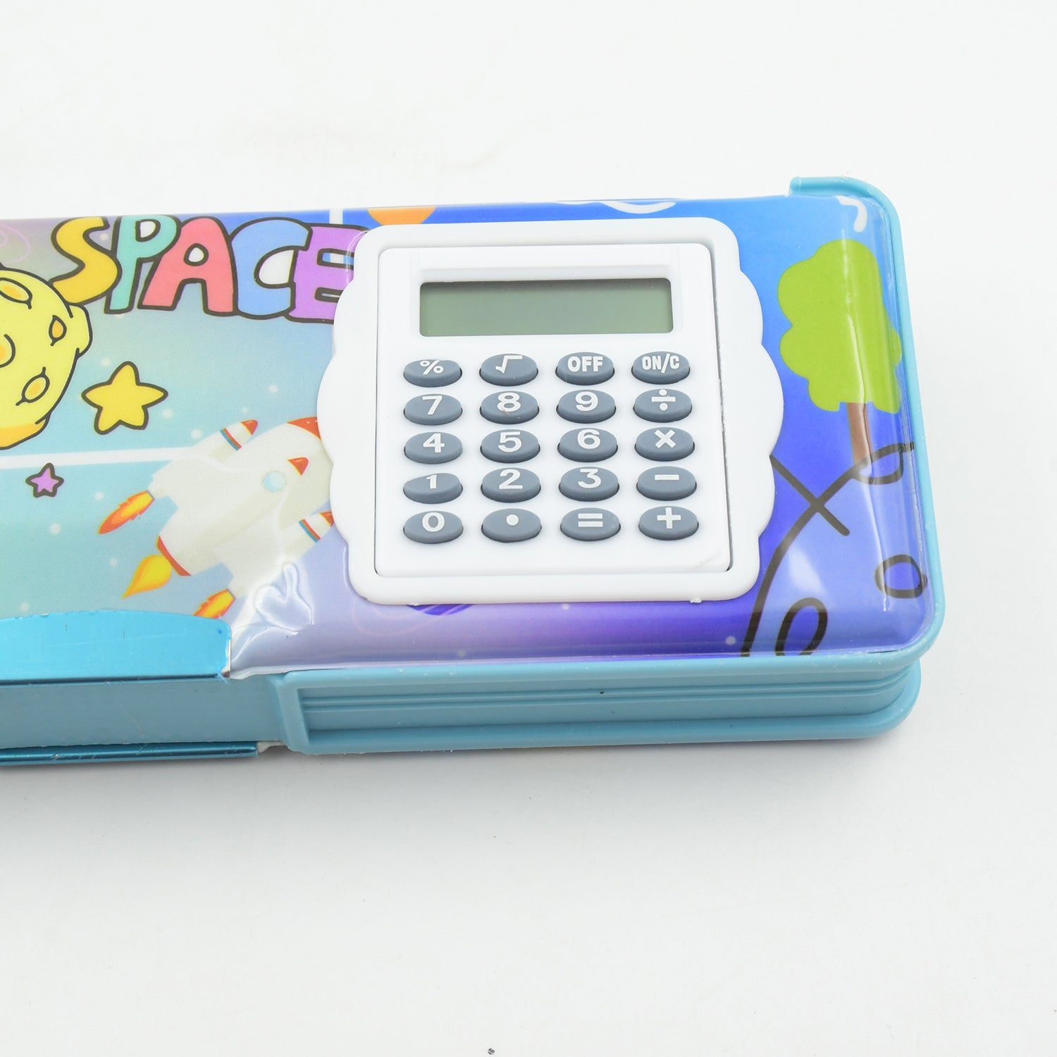 Double Sided Magnetic Geometry Box, Pencil Box with Calculator for Boys Art Plastic Pencil Box  for Girls and Boys - Discount Karo