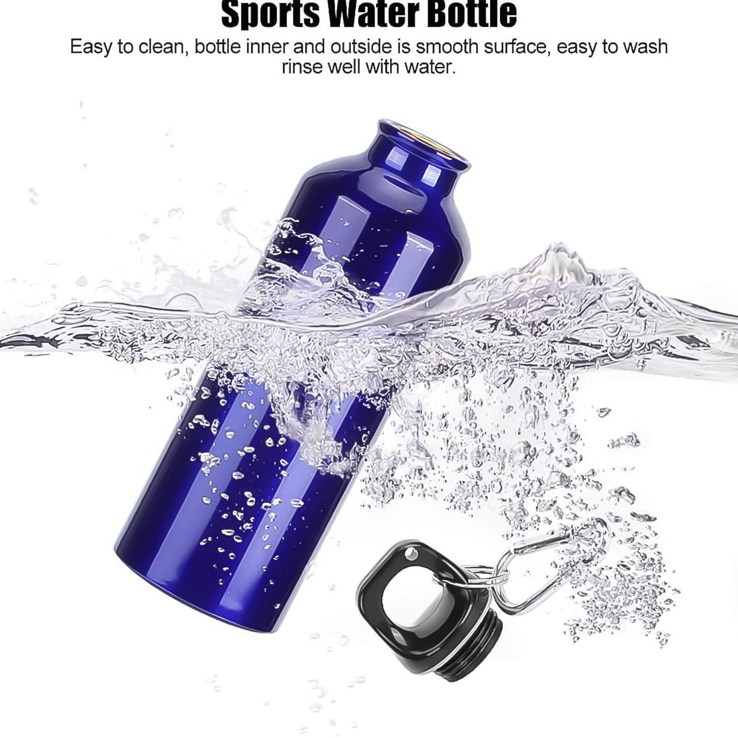 Aluminium Sports Water Bottle, 1 Pc (Capacity 500 ML Approx) - Discount Karo