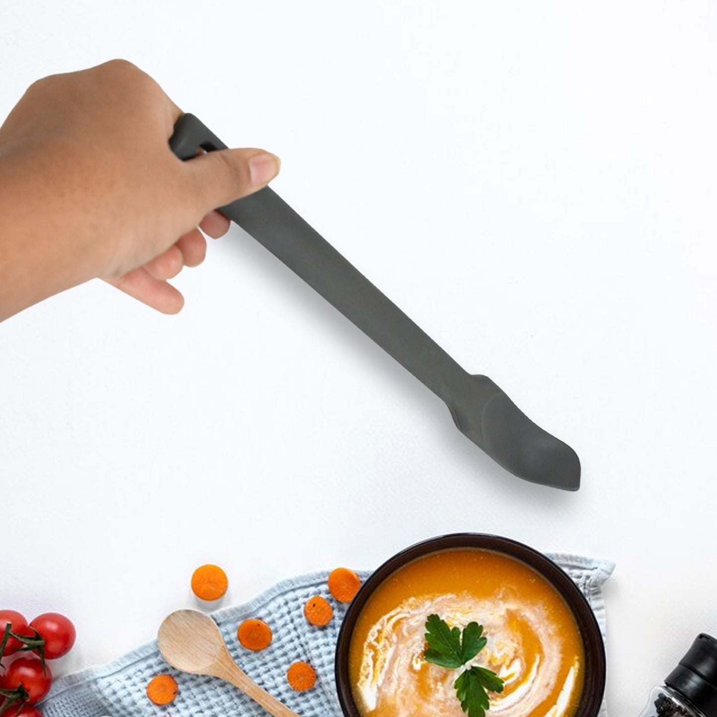 Long Handle Silicone Kitchen Spatula Non-stick Rubber Spatula - Discount Karo