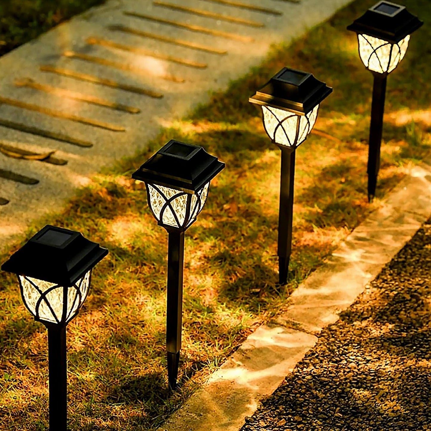 Solar Garden Lights LED Outdoor Stake Spotlight Fixture for Garden Light (Pack of 2pc )