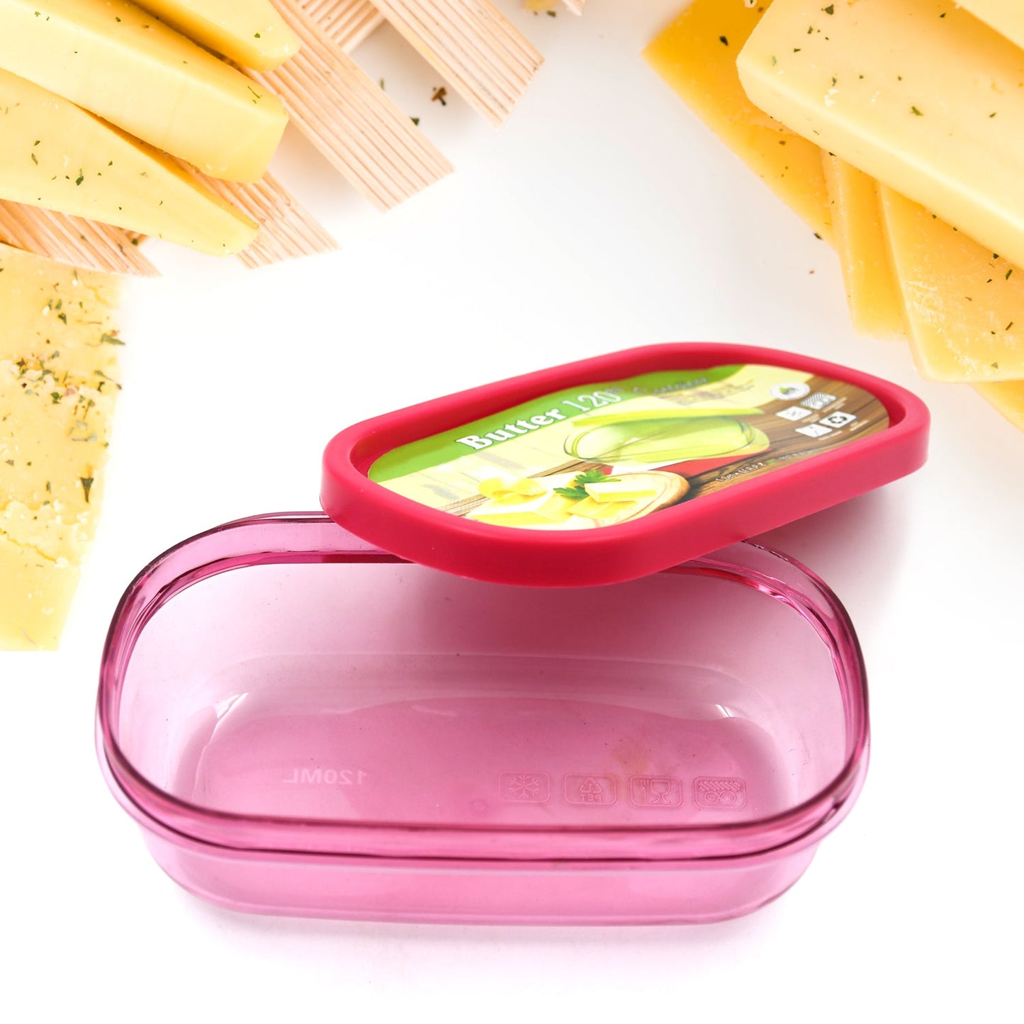 Butter Container, PP Butter Storage Box Easy to Take Portable Large Capacity for Kitchen for Home for Cheese for Butter (120 ML) - Discount Karo