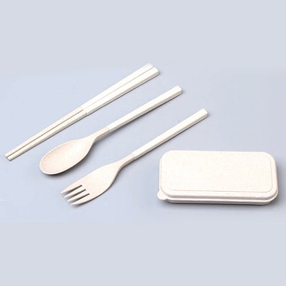 2243 Spoon Fork Chopsticks Set Dinnerware 3PCS/Set Lunch Tableware Detachable Cutlery Portable Travel Kitchen Accessories 