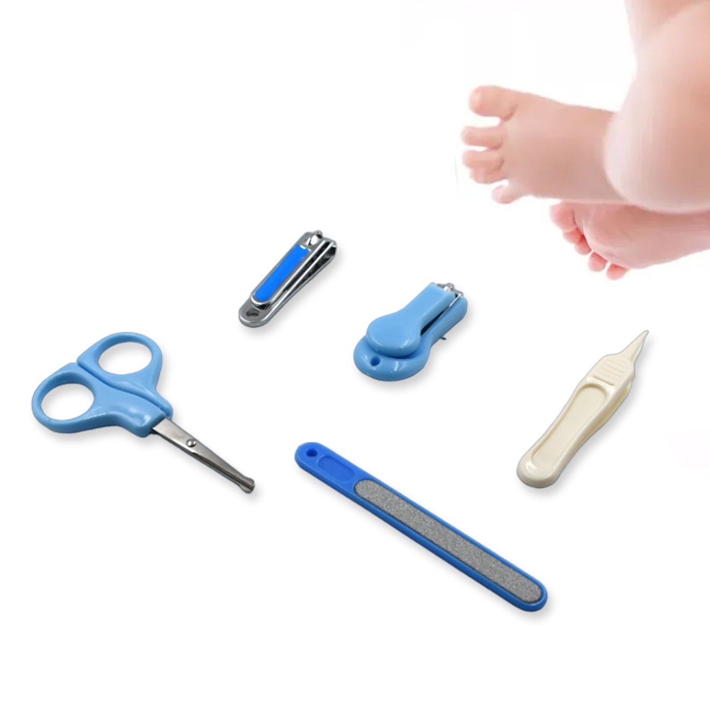 Baby Care Baby Nail Clipper, Scissor, Tweezer and Nail Cleaning Sets, The Best Baby Shower Gift for Baby Girl and Baby Boy (5 Pc Set) - Discount Karo