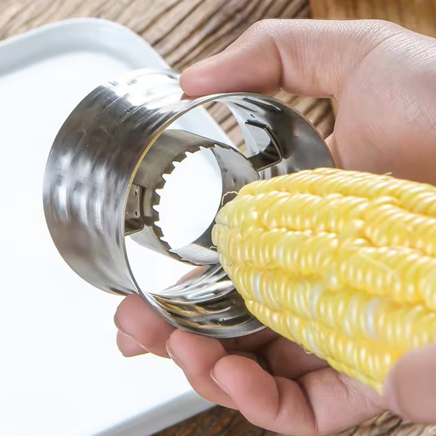 Corn Cutter Stainless Steel Stripping Kernels Remover (1 Pc) - Discount Karo